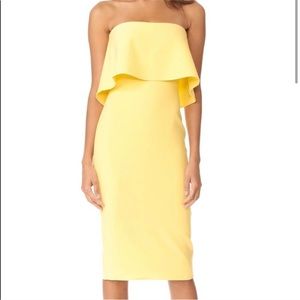 Pale yellow Likely Driggs dress